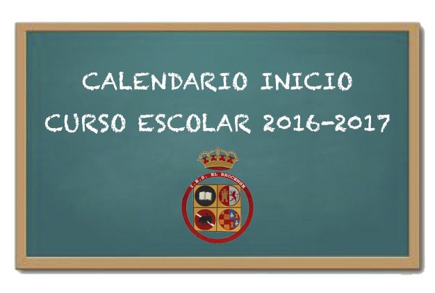 calendario inicio curso 1617