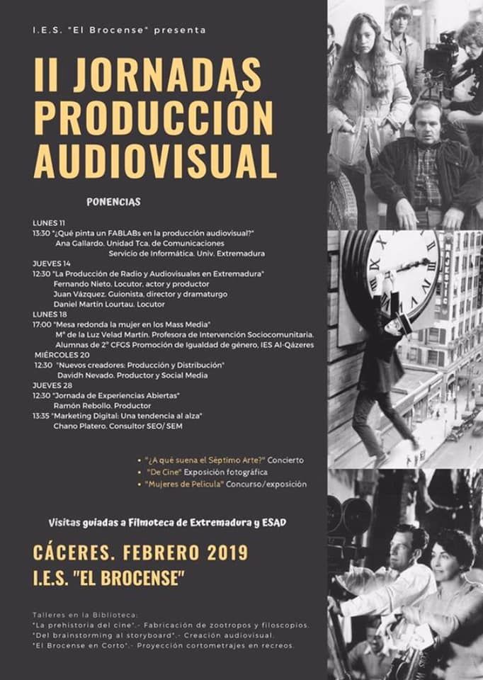 II Jornadas de Produccion audiovisual cartel