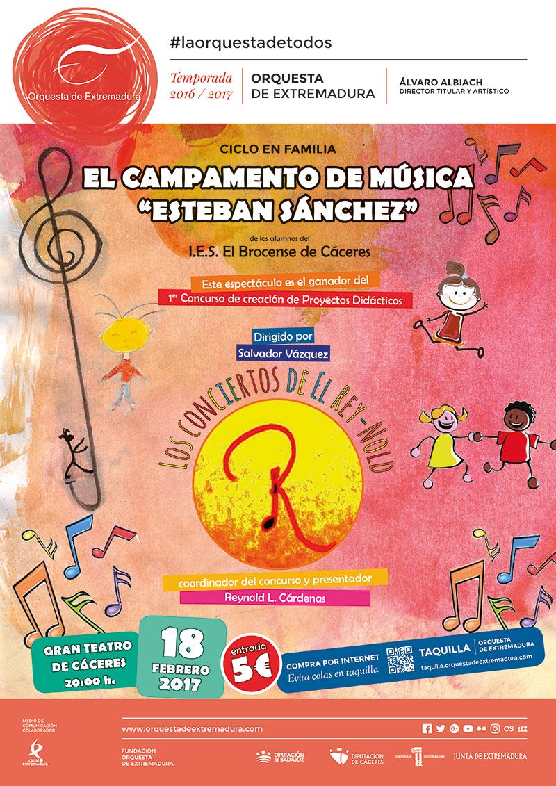 Cartel En Familia El campamento de mu sica Esteban Sa nchez