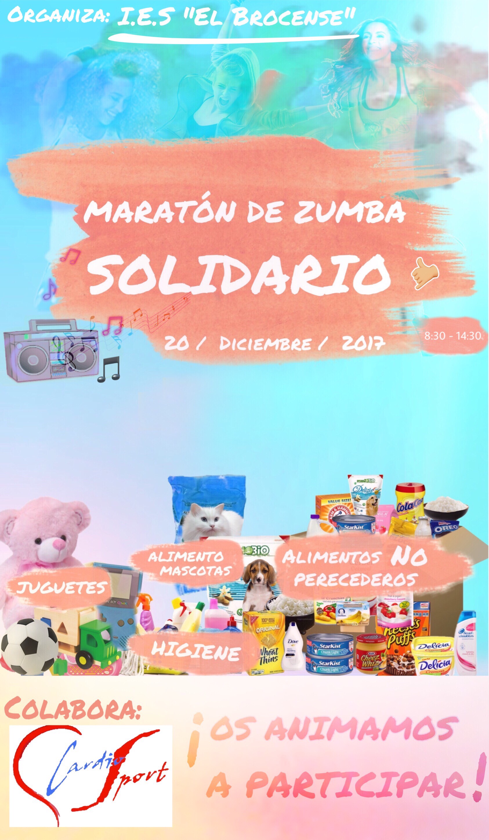 Maratón de zumba solidario el día 20