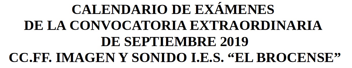 Calendario ex sep 18 19 ciclos formativos